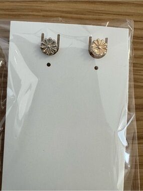 Sunburst Stud Earrings - Gold Tone